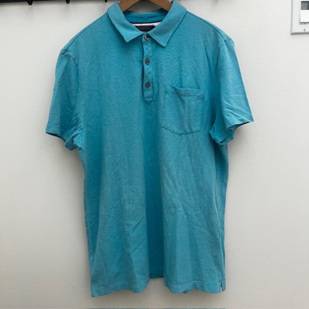 Teal Banana Republic Performance Pique Golf Polo XL Standard Fit